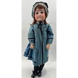 Antique 1906 Schoenau & Hoffmeister Bisque Doll 22” Open Mouth Compo Body